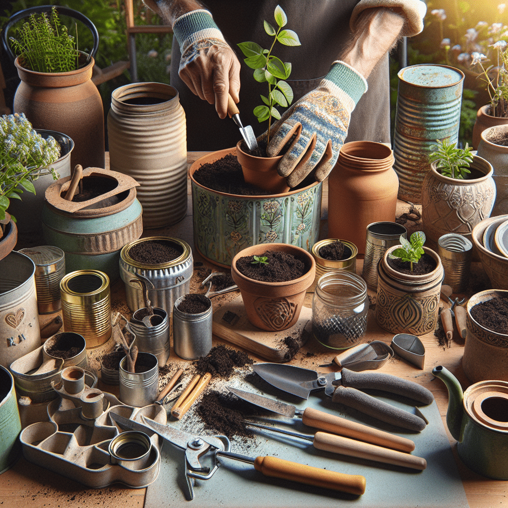 making planters from old containers