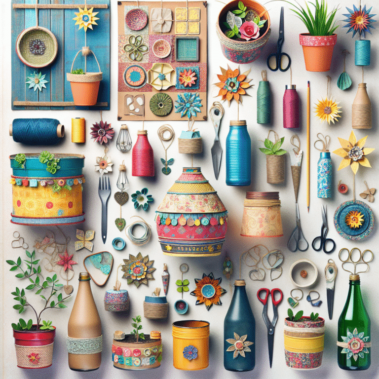 DIY recycled material crafts for home: budget-friendly decor ideas