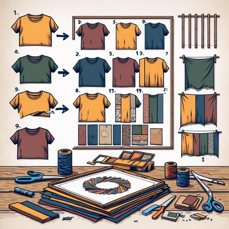 using t-shirts to stitch unique wall hangings
