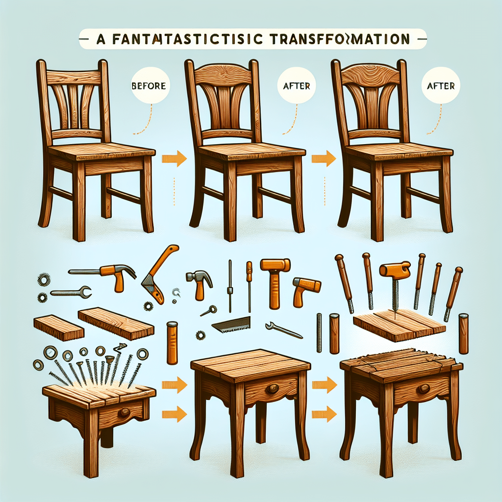 Transforming Wooden Chairs into Side Tables