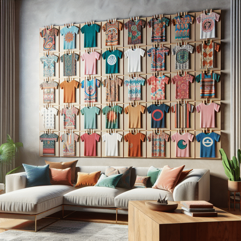 designing custom t-shirt wall art for your home