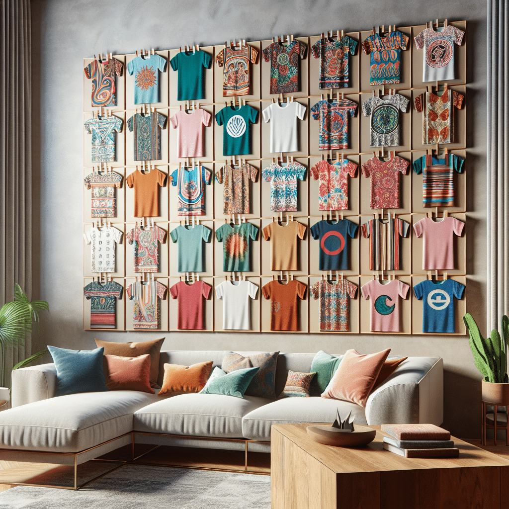 designing custom t-shirt wall art for your home
