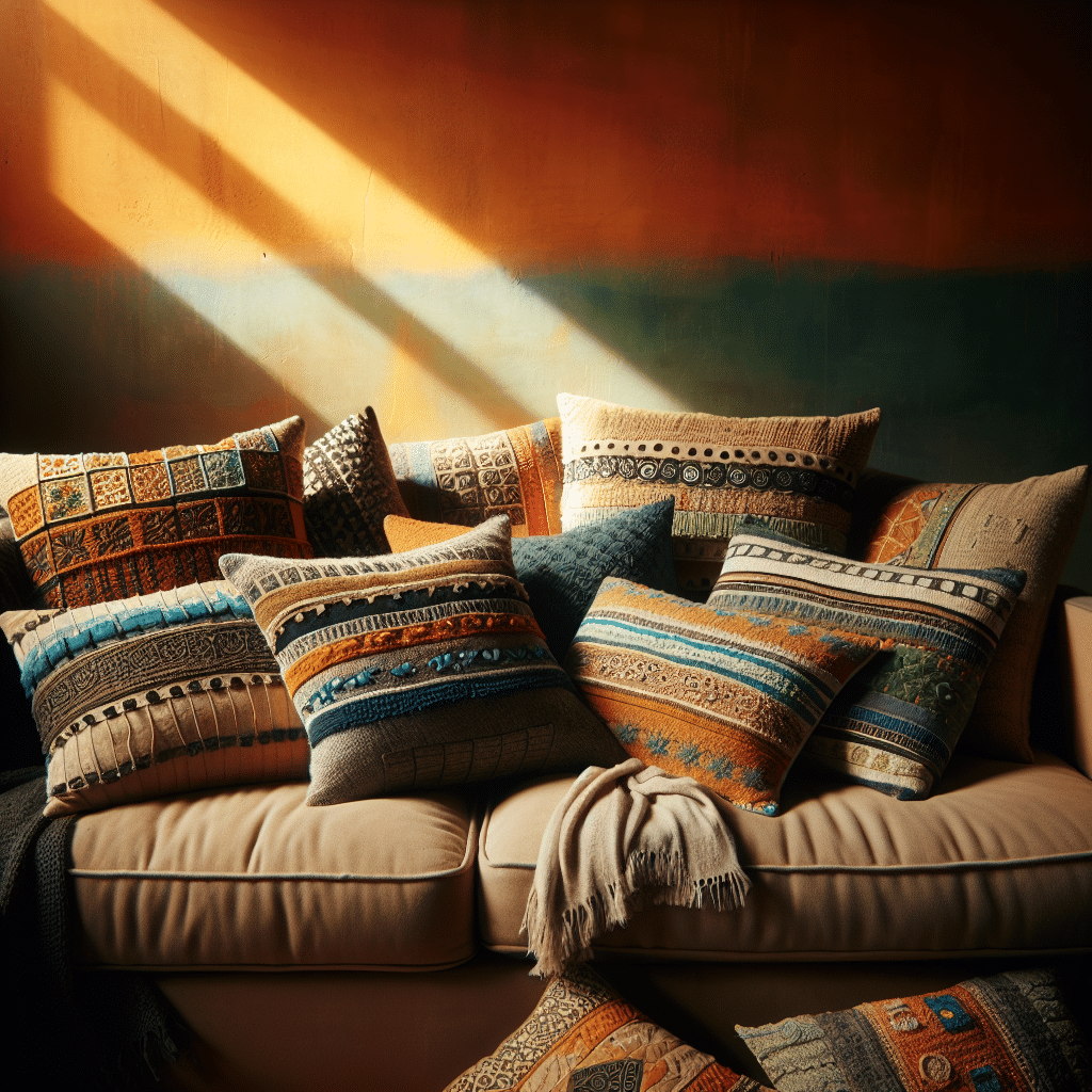 upcycled t-shirt pillows for home decor