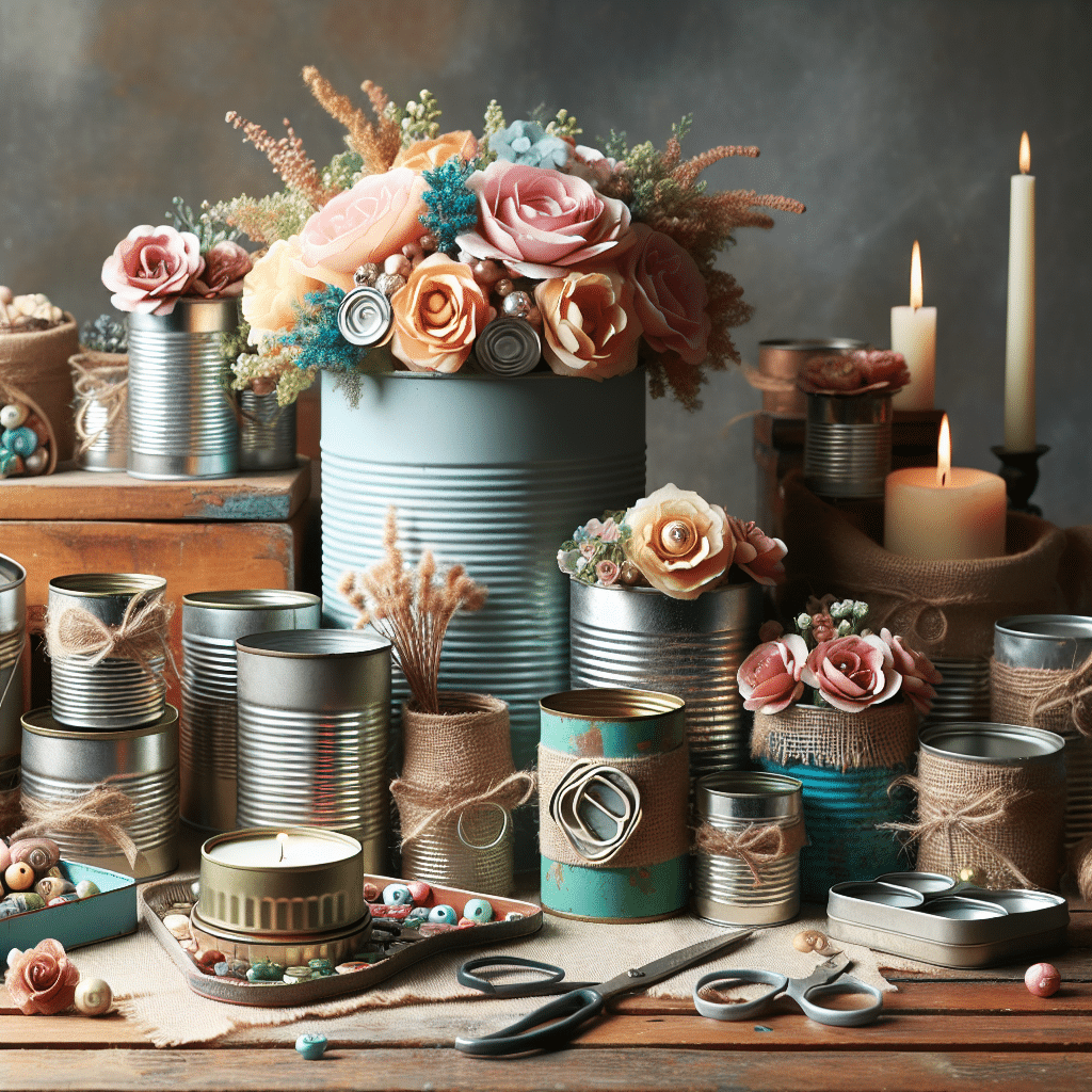 repurposing tins and cans for decor