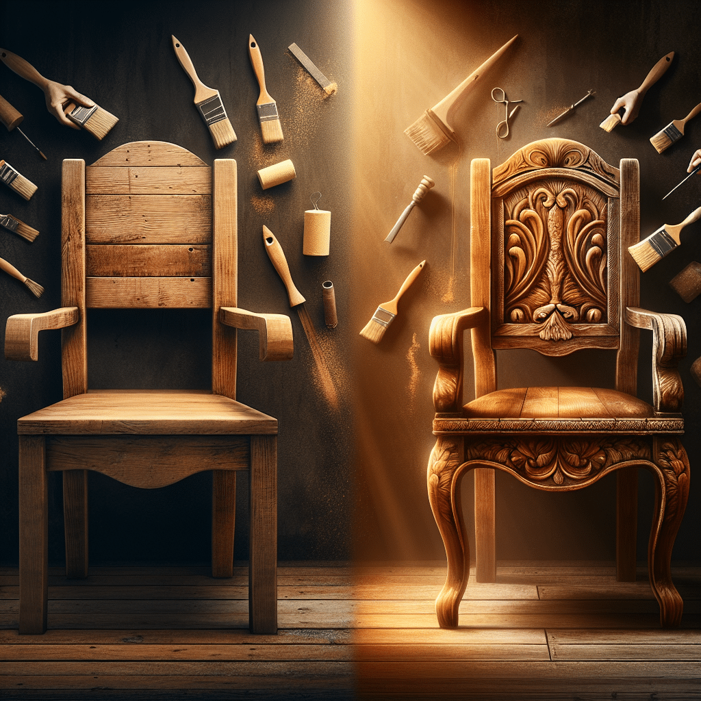 Transforming Wooden Chairs into Vintage Decor
