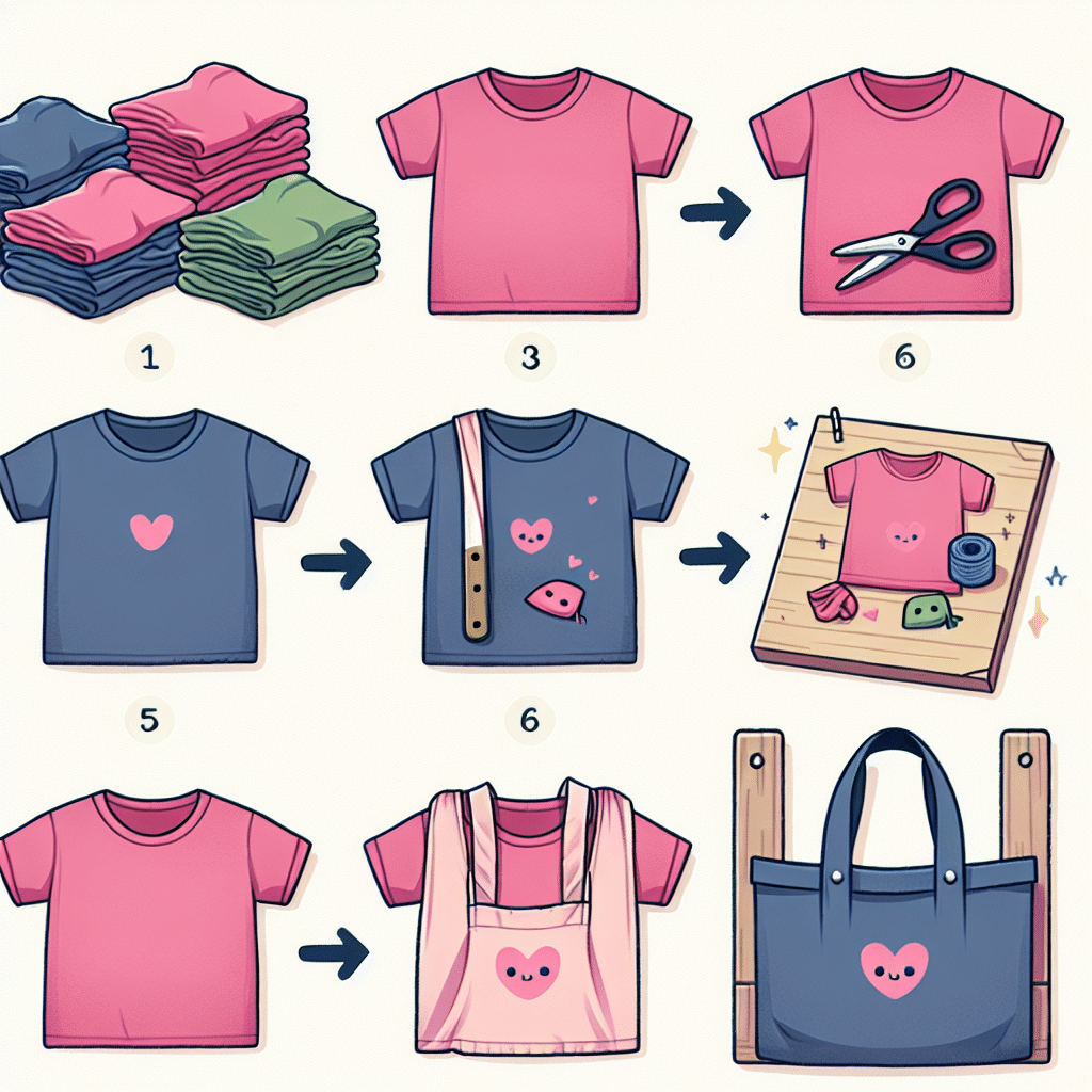 transforming t-shirts into cute tote bags