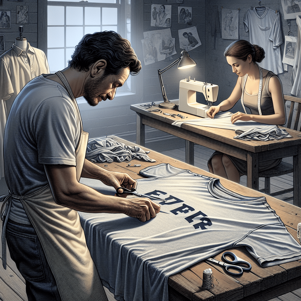 how to create a t-shirt apron from old shirts