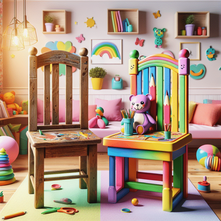 Fun and Functional: Upcycling Wooden Chairs into Kids' Furniture