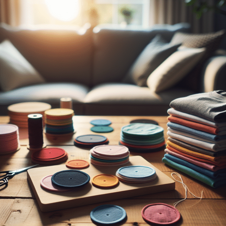 creating t-shirt coasters with simple sewing