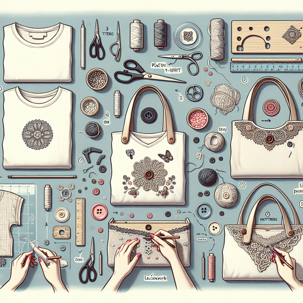 how to create unique t-shirt handbags
