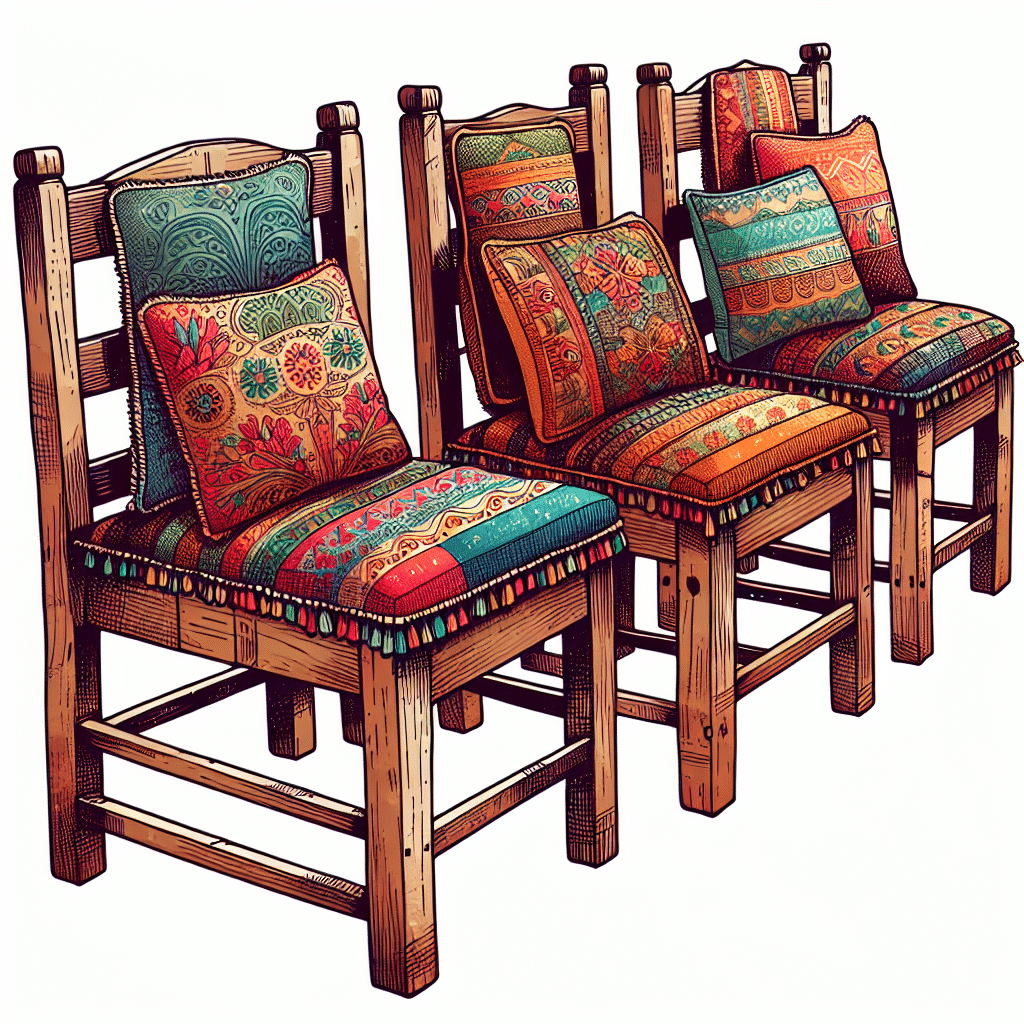 DIY Seat Cushions for Upcycled Wooden Chairs