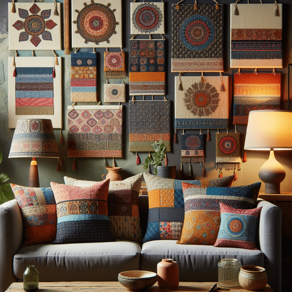 upcycling old fabric into home accents