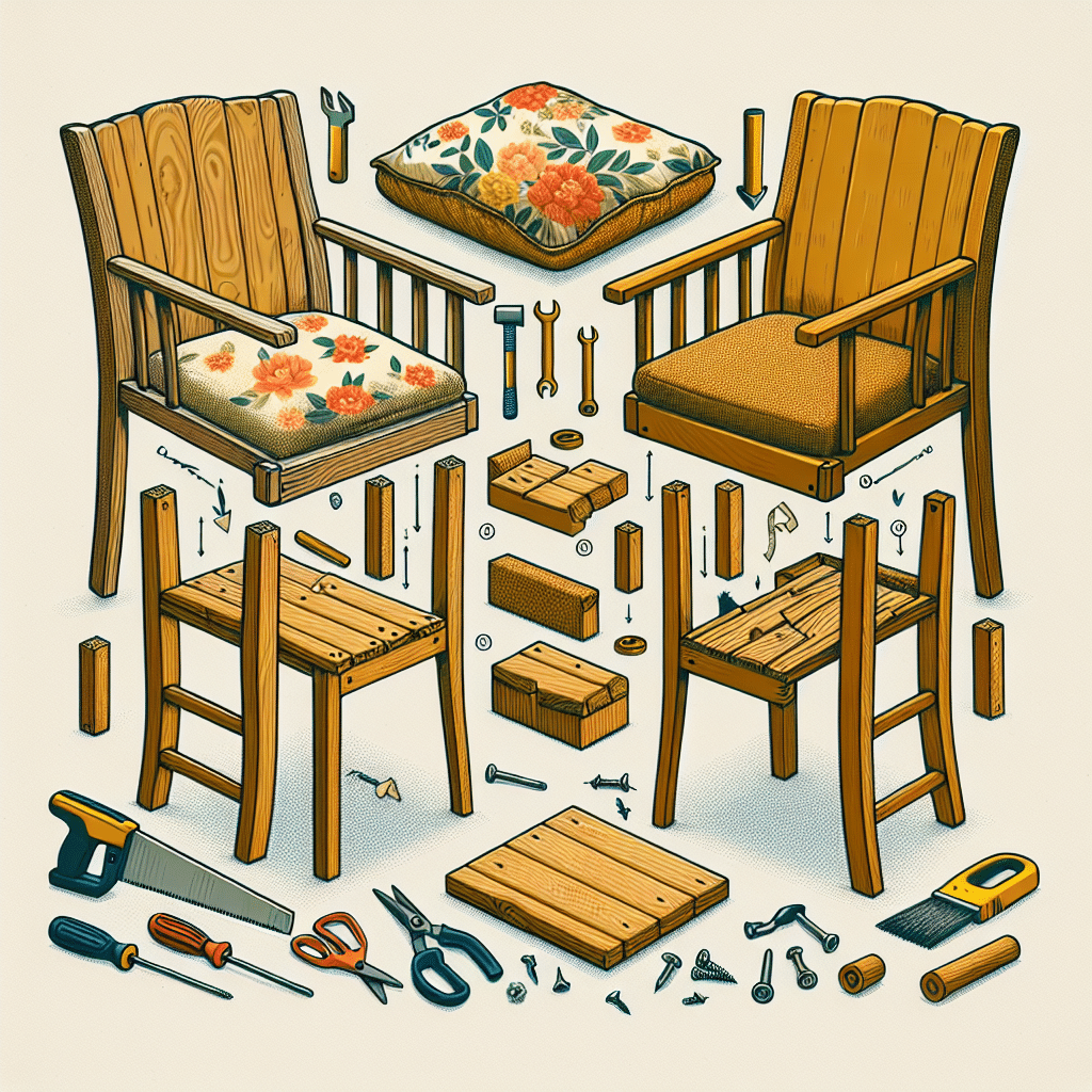 How to Create a Cozy Bench from Old Wooden Chairs