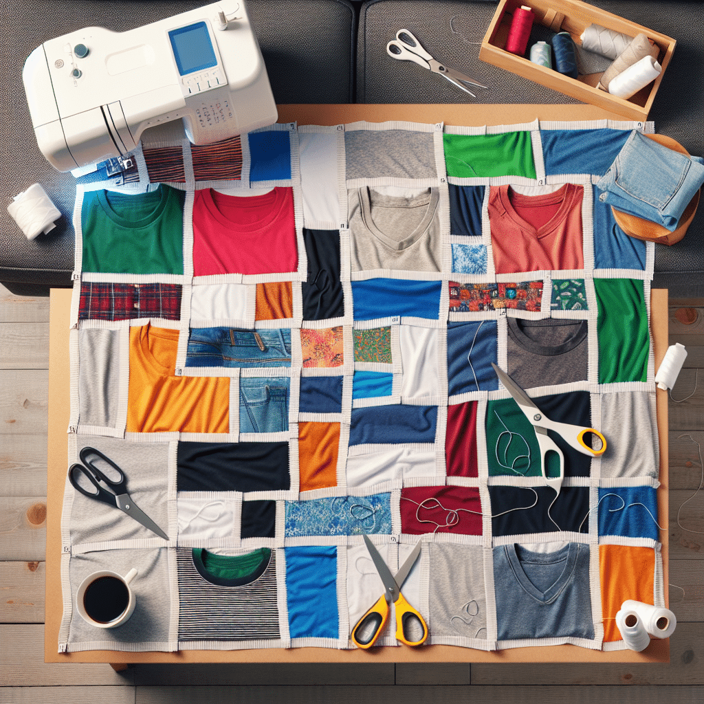how to make a t-shirt quilt for beginners